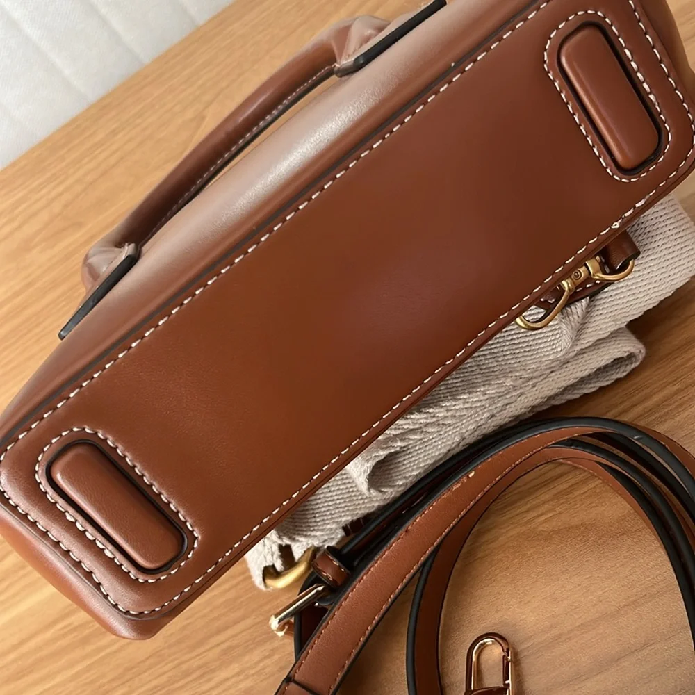 ZARA Brown Mini Handbag 👜 faux leather - Picture 4 of 7
